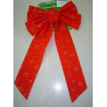 Red Glittery Christmas Bow w/ Large Knot (36 Cmx23 Cmx7 Cm)